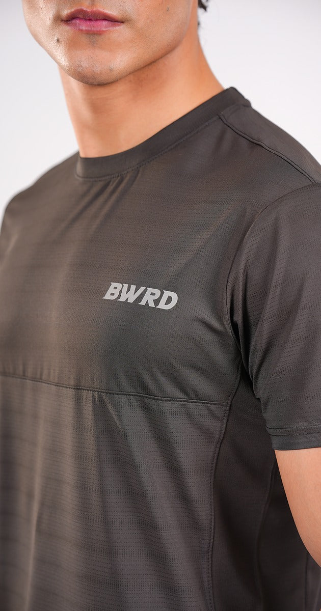 Plain Polyester Black Tee Slim Fit