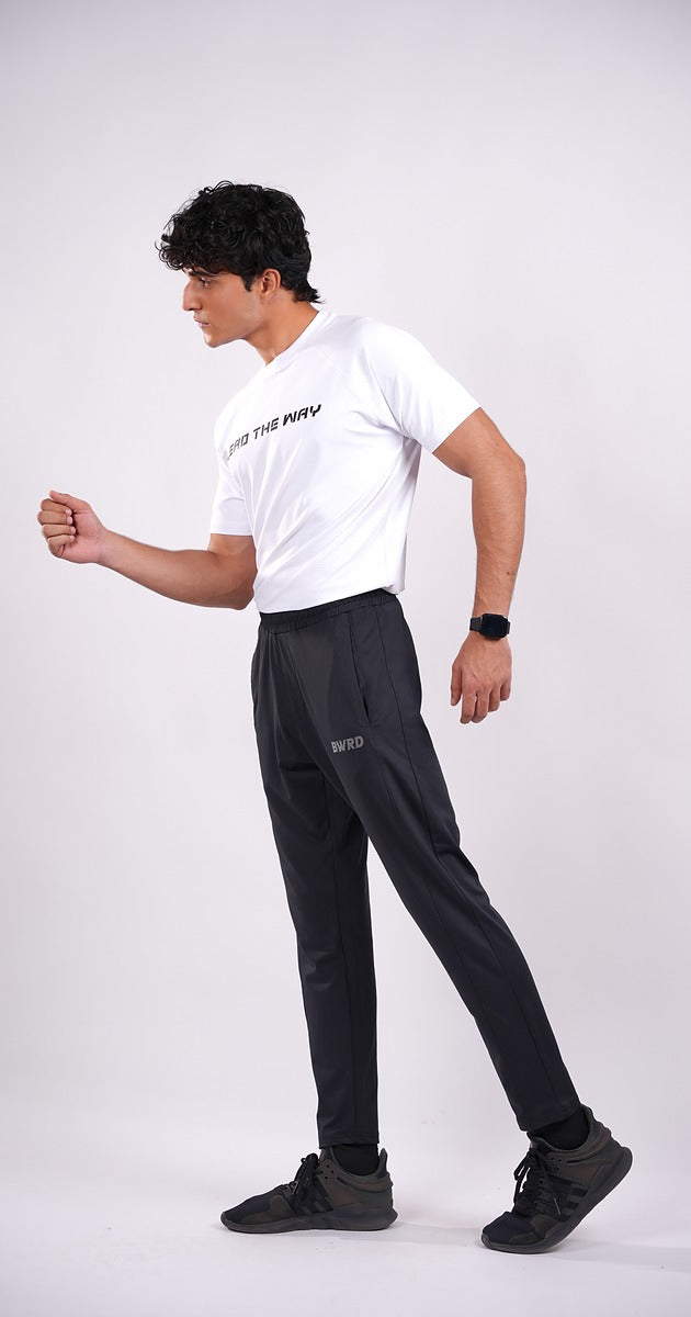 Lead the Way Polyester White Tee Slim Fit